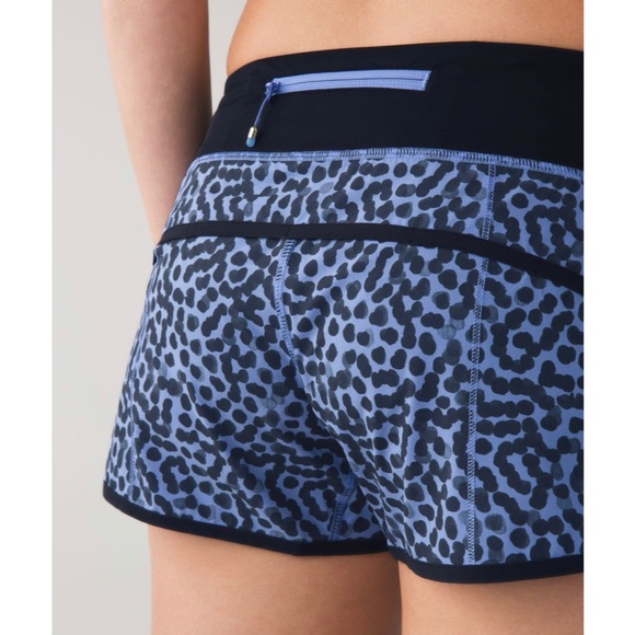 Lululemon Run: Speed Short Ace Spot Lullaby Black/Black 4 - Picture 4 of 10